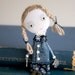 Art Doll Brooch School Girl mixed media collage