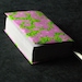 Book Cover -Prettified Paperbacks Fabric Book Covers-Organic Cotton Floral Green Pink