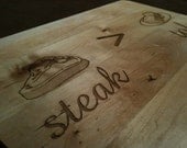 Steak is Greater than Tofu  CUTTING BOARD