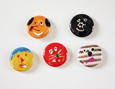 funny guys Pin Badges (set of 5)