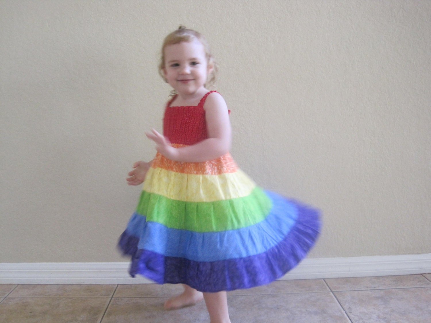 Custom Made RAINBOW TWIRL DRESS