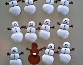 Snowman Button/Embellishment:Pack One Dozen