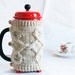 French Press Cozy, Coffee Cozy, Tea Cozy Ivory Color Ready to Ship