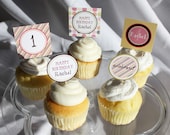 POLKA DOT & STRIPES Printable Cupcake Toppers - Girl Il_170x135