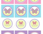 SPRING BUTTERFLY Printable Cupcake Toppers Il_170x135