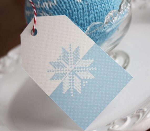 FAIR ISLE CHRISTMAS Printable Gift Tags Il_570xn
