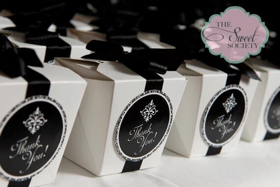 GLAM BLACK & WHITE Printable Favor Tags Il_570xn