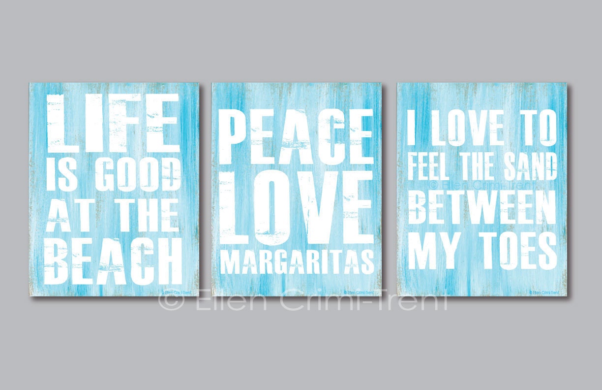 Art Print Set- Beach Typography