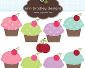 Cupcake Clipart Clip Art Desserts Personal and Commercial Use Instant Download