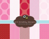 Instant Download Digital Scrapbook Papers Personal and Commercial Use Valentines Day Red Pink Il_170x135