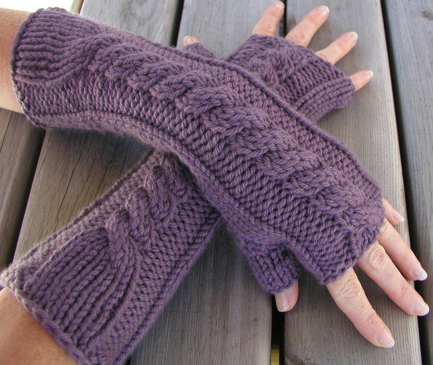 PDF Knitting Pattern Fingerless Gloves Hand by