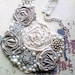 Romantic silver screen star (( statement bib Necklace )) Gray\/bronze shimmer - a Design for Mankind pick