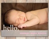 Hello Girl - Custom Photo Baby Birth Announcement Il_170x135