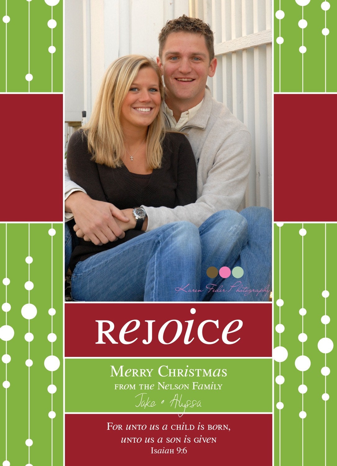 Rejoice - Custom Photo Christmas New Years Card Il_570xn