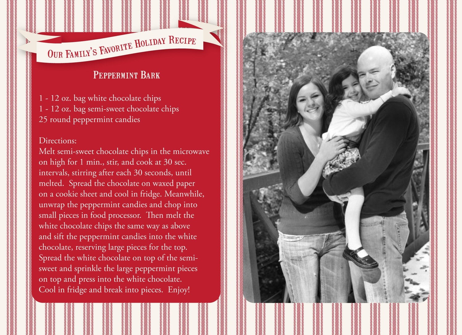 Family Recipe - Custom Photo Christmas Holiday New Years Card Il_570xn