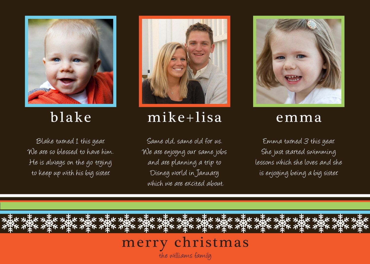 Family News - Custom Photo Christmas Holiday New Years Card Il_570xn