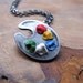 Artists paint palette necklace