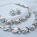 Trifari, Alfred Phillipe, Blue Rhinestone Parure, 1950s