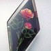 Vintage Brooch Reverse Carved Rose 1950s Jewelry