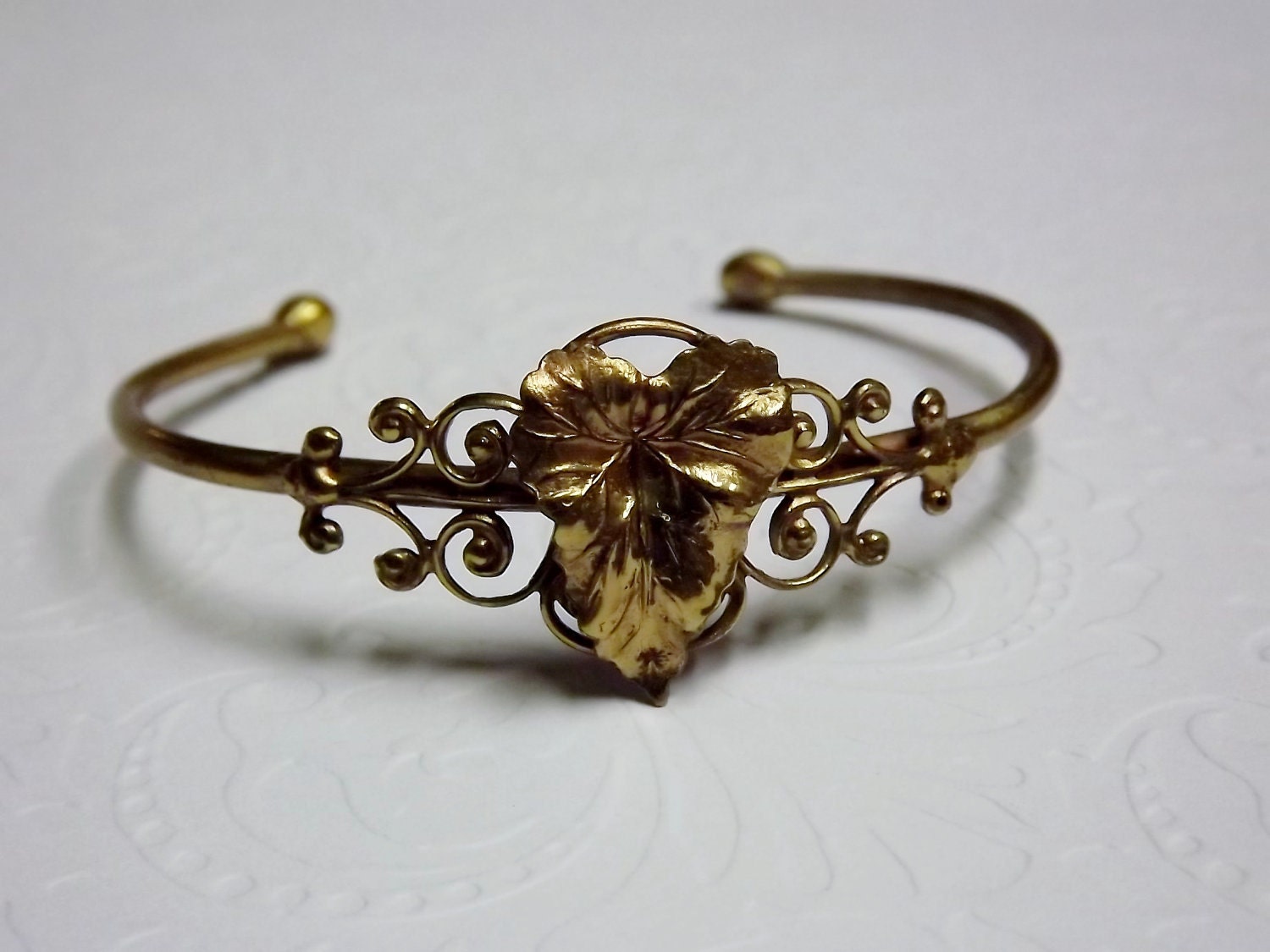 Victorian Bracelet with Grape Leaf