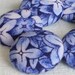 Fabric Buttons - Delft Blue Flowers - 6 Medium Hydrangea Floral Fabric Covered Buttons