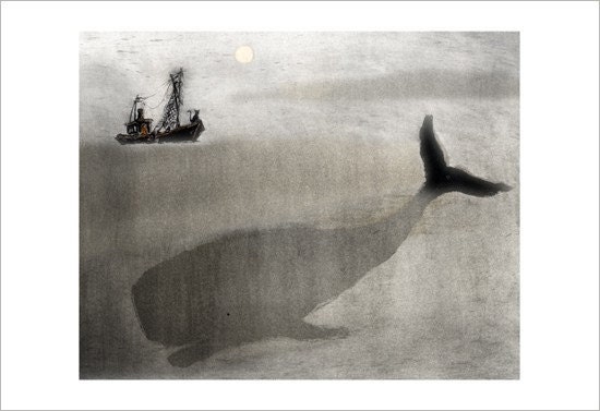 Whale and a Boat- large size
