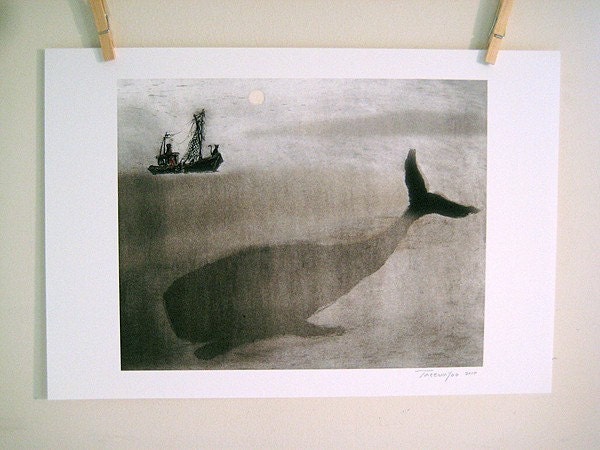 Whale and a Boat- large size