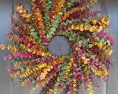 Eucalyptus Wreath- Spring Wreath- Dried Floral Wreath- Wall Decoration- Natural Home Decor