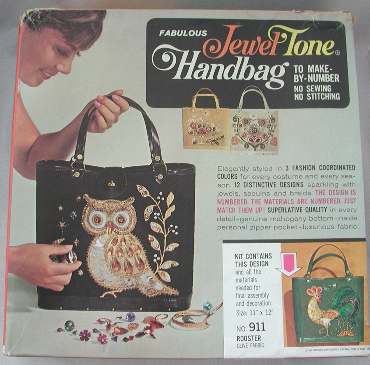 Jewel Tone Vintage Handbag Kit ... Enid Collins style