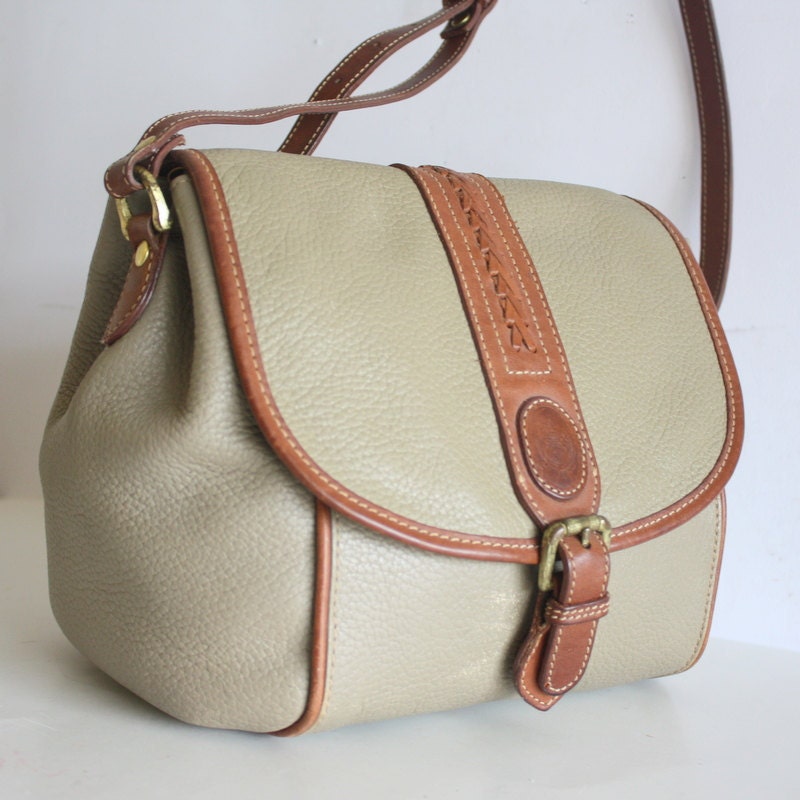 Vintage Leather Liz Claiborne Shoulder Bag purse by pascalvintage