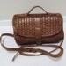 Brown Vintage Woven Leather Purse - made in italy