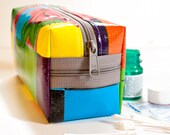 Make Up Bag Toiletry Case Cosmetic Kit Multi Color Oilcloth Small