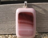 Streaky Mauve Glass Pendant