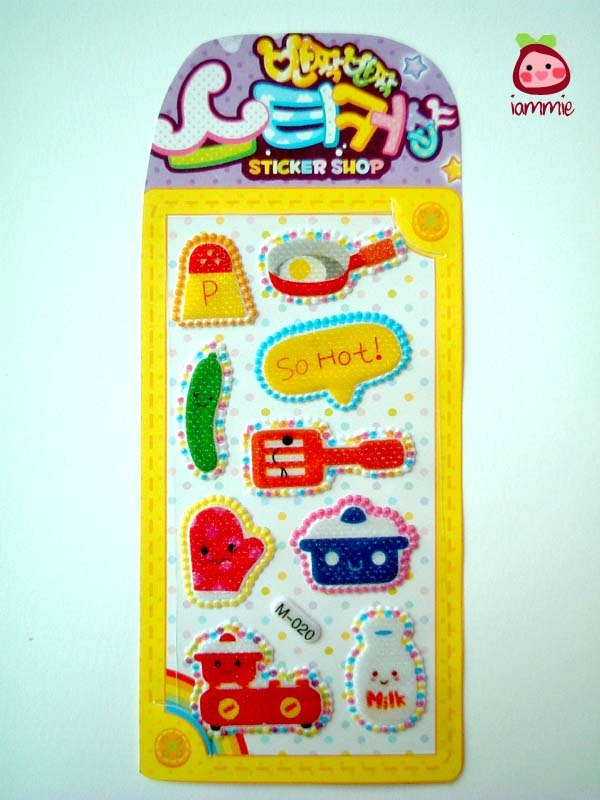 Cute Kawaii Cooking Theme Sticker, pan, pepper, salt, pot, card decoration, book decoration, notebook decoration, cheap, discounted, SALE