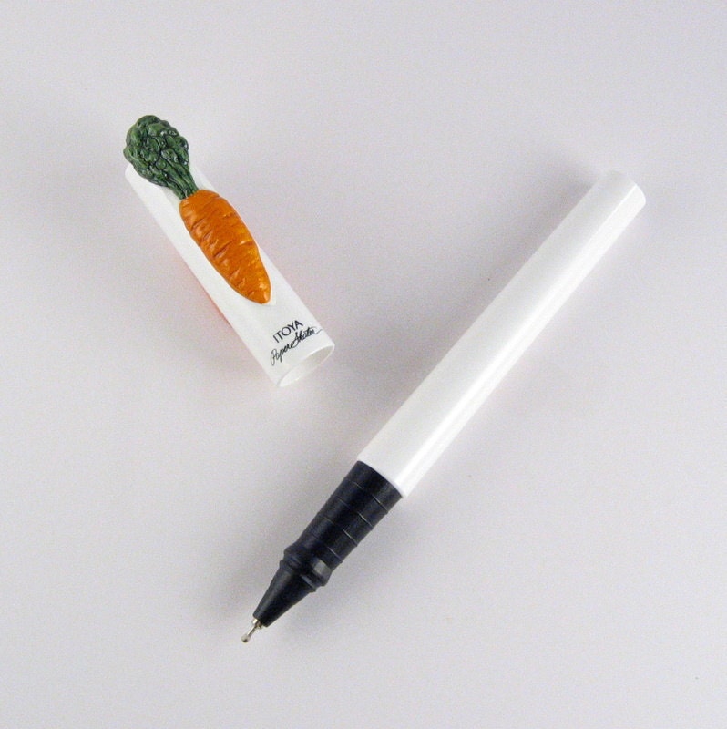 SALE! Carrot Writing Pen - teachers gift, pen pal, office, mini carrot, gel ink pen