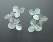 Sterling Silver Hydrangea Flower Cluster Earrings, Wedding Earrings, Made to Order