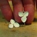 Hydrangea Drop Earrings, Sterling Silver Flowers, 18k Gold Earwires, Made to order