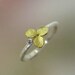 Hydrangea Blossom Diamond Engagement Ring, Stacking Ring, Sterling Silver, 18k Gold Flower, Made to order