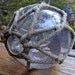 Vintage Glass Fishing Float, NWG Hemp Net 4 - 5 Inch D, NW Holiday, Blown Glass Ball, Home Decor, Nautical, Ocean, Sea, Cottage, Beach Decor