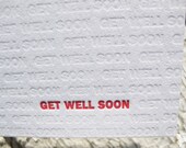 Letterpress Get Well Card - Modern Design w/ Blind Impression