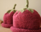 The Sweet Berry - Custom knit hat, newborn to 4T, choose size and colours