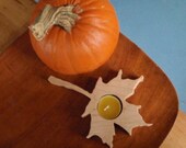 maple leaf candle holder- nature inspired  woodland table/ eco friendly entertaining / waldorf nature table