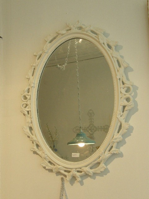 antique oval mirror in white shabby chic by antique oval mirror in white shabby chic by