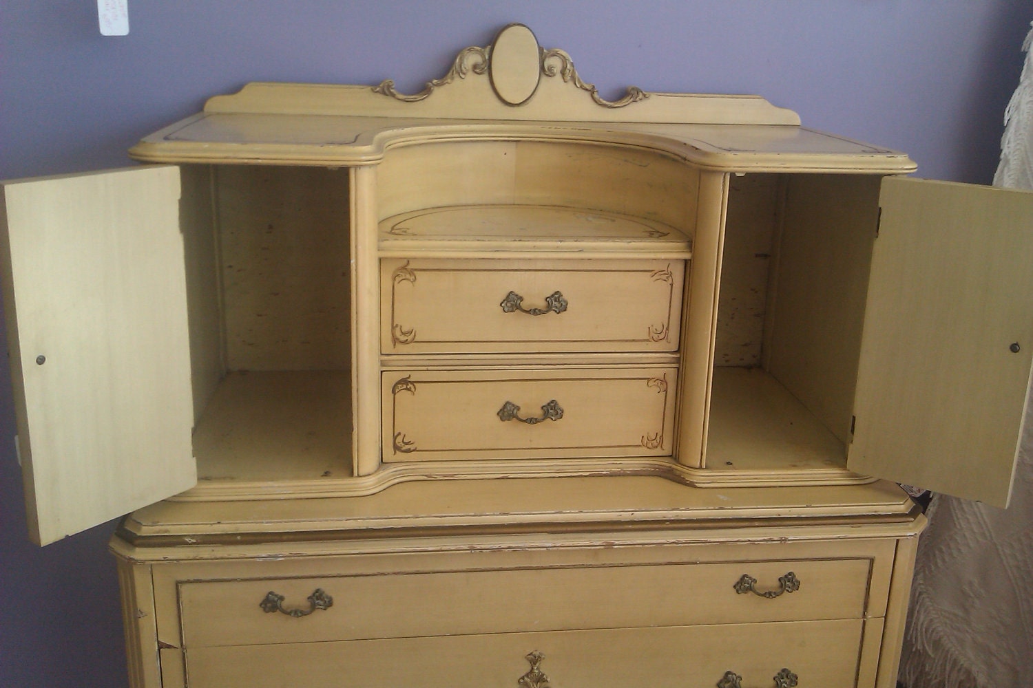 deposit for meeri antique dresser chic shabby chippy distressed cottage french off white ivory prairie vintage