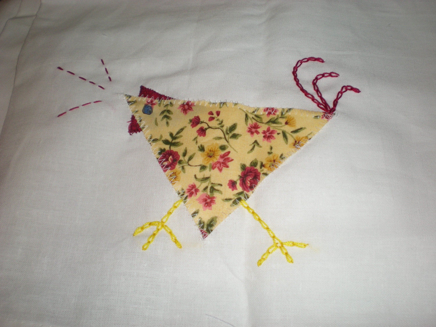 Rooster Crowing Tea Towels - set of four