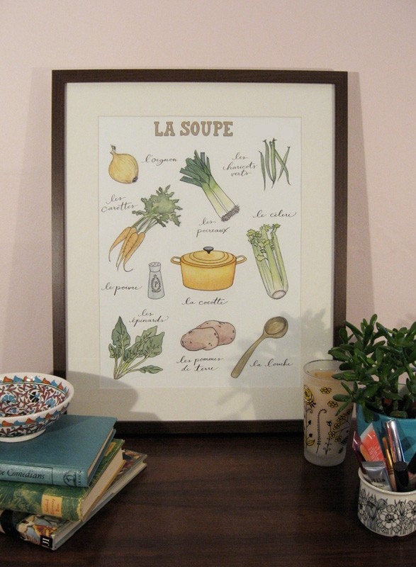 La Soupe fine art watercolor print