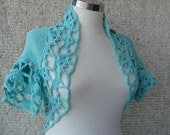 Aquamarine Blue Serenity Cotton  Shrug Four Season