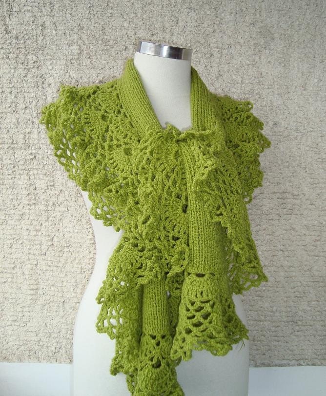 Lush Spring Garden Green Shawl and Scarf - teacher - custom