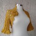 EXPRESS DELIVERY - Mustard Gold Yellow Crochet Shrug / Any Season