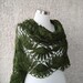 EXPRESS DELIVERY, Pretty Green Mohair Triangle Bridal Shawl
